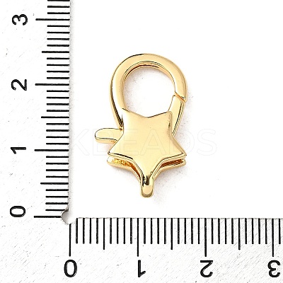 Brass Clear Cubic Zirconia Lobster Claw Clasps KK-Z078-49A-G-1