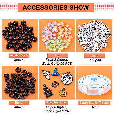 DIY Halloween Bracelet Making Kit DIY-PH0008-85-1