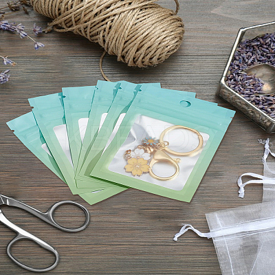 50Pcs Rectangle Plastic Yin-yang Resealable Bags OPP-LP0001-11B-1