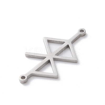 304 Stainless Steel Amulet Rune Love Peace Connector Charms STAS-S149-09P-1