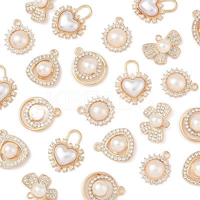 25Pcs 5 Styles Alloy Rhinestone Charms FIND-FS0003-53-1