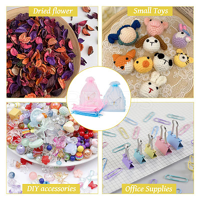 20Pcs 2 Colors Organza Drawstring Bags OP-TA0001-11-1