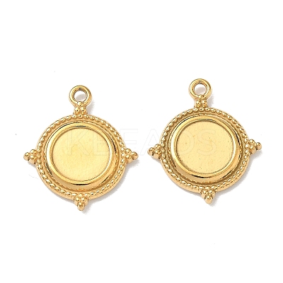 304 Stainless Steel Pendant Cabochon Settings Ion Plating(IP) STAS-I367-04G-1