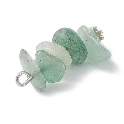 13Pcs Natural Mixed Gemstone Pendants PALLOY-JF02145-02-1