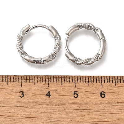 Rack Plating Twist Brass Hoop Earrings EJEW-H143-21P-1
