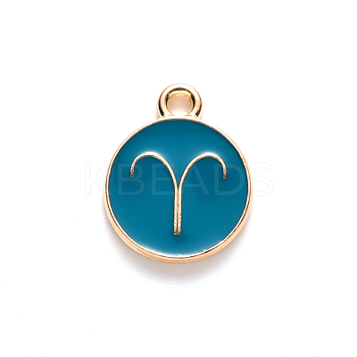 Alloy Enamel Pendants X-ENAM-S124-01B-05A-1