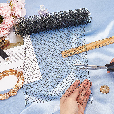 Big Eye Mesh Polyester Organza Veil DIY-WH0028-94A-1