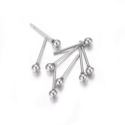 Tarnish Resistant 304 Stainless Steel Stud Earrings LS-EJEW-P161-01P-1