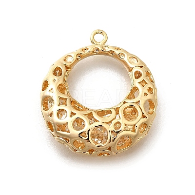 Brass with Cubic Zirconia Pendants KK-E792-10G-1