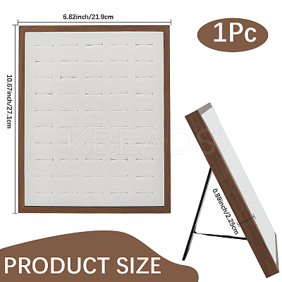 50-Slot Wooden Photo Frame Earring Organizer Display Stands with Velvet Mat ODIS-SC0001-10-1