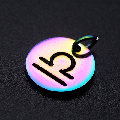 Rainbow Color Ion Plating(IP) 201 Stainless Steel Charms STAS-Q201-JN166-7-1