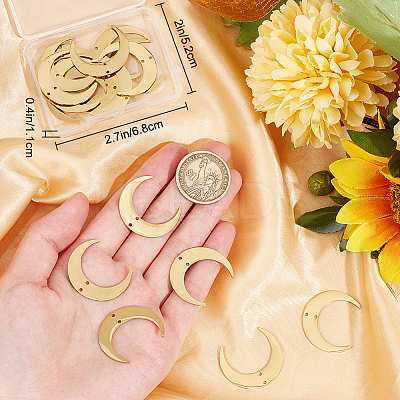 20Pcs Ion Plating(IP) 201 Stainless Steel 2-Loop Connector Charms STAS-BBC0003-80-1
