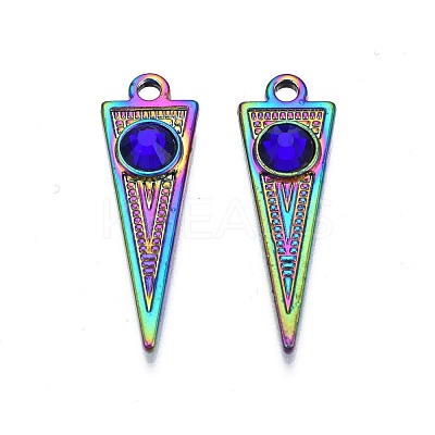 Rack Plating Rainbow Color Alloy Pendants PALLOY-N163-111A-1