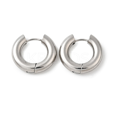 Tarnish Resistant 202 Stainless Steel Huggie Hoop Earrings EJEW-O087-08H-P-1