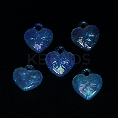 Luminous UV Plating Transparent Acrylic Pendants OACR-P010-10A-1