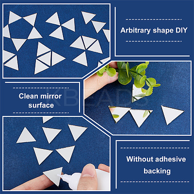 150Pcs Glass Mirror Mosaic Tiles DIY-OC0011-75A-1