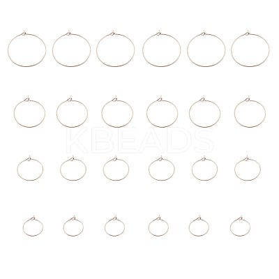 30Pcs 5 Size 316L Surgical Stainless Steel Hoop Earring Findings STAS-ZZ0001-03G-1