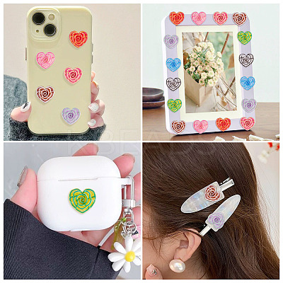 Printed Opaque Resin Cabochons CRES-TA0001-72B-1