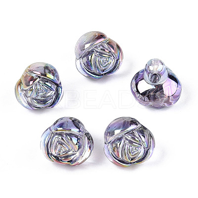 Electroplate Transparent Acrylic Beads PACR-CJC0008-08D-1
