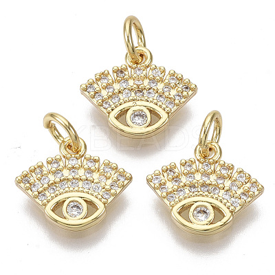 Brass Micro Pave Cubic Zirconia Charms ZIRC-S067-004-NF-1