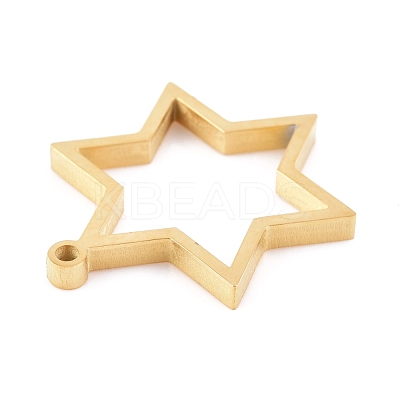 Ion Plating(IP) 304 Stainless Steel Open Back Bezel Pendants STAS-K208-12G-1
