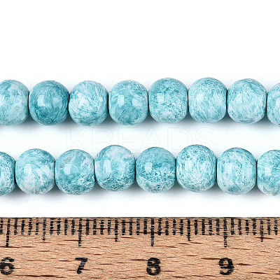 Baking Paint Glass Beads Strands DGLA-N016-6mm-08-1