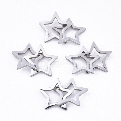Non-Tarnish 201 Stainless Steel Linking Rings X-STAS-N091-130-1