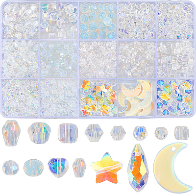 1070Pcs Electroplate Glass Beads Strands EGLA-SC0001-51-1