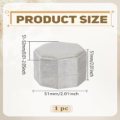 1Pc 3-Slot Octagon Velvet Rings Storage Boxes CON-LP0001-89B-1