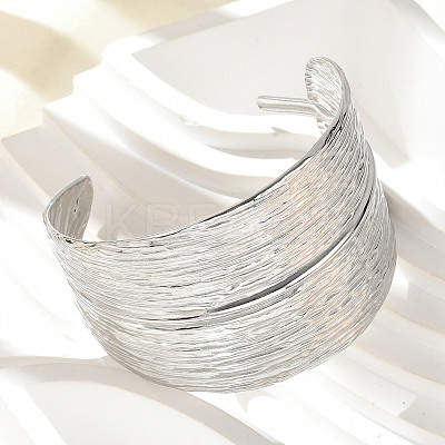 304 Stainless Steel Cuff Bangles for Women BJEW-Z096-02P-1