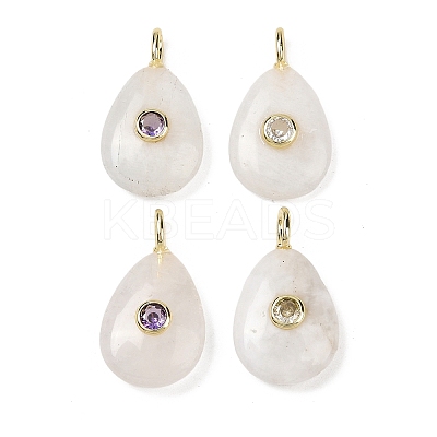 Natural White Moonstone Pendants G-H322-01G-09-1