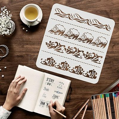 Large Plastic Reusable Drawing Painting Stencils Templates DIY-WH0172-566-1
