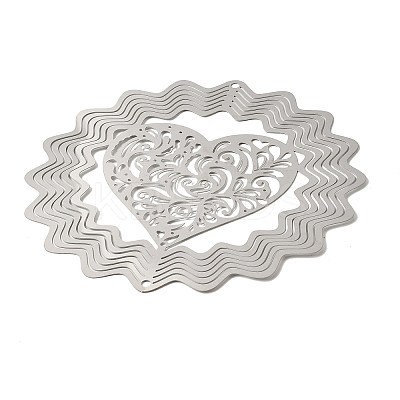201 Stainless Steel 3D Rotating Hanging Wind Spinner STAS-C166-01A-P-1