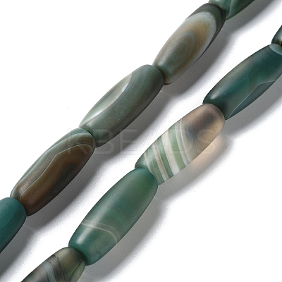 Natural Striped Agate/Banded Agate Beads Strands TDZI-O003-36C-1