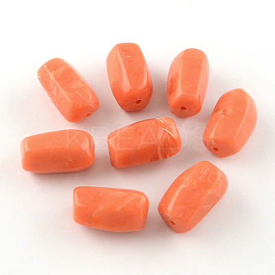 Column Imitation Gemstone Acrylic Beads OACR-R028B-M-1