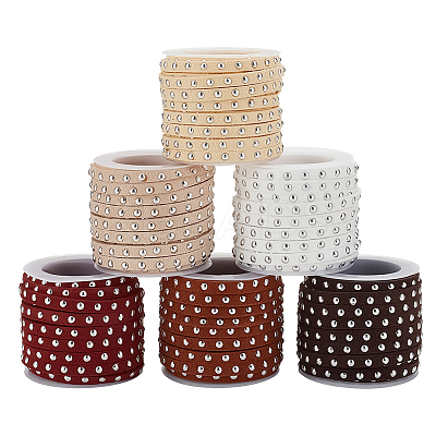 6 Rolls 6 Colors Faux Suede Cord LW-PH0002-24-1