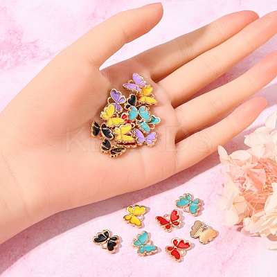 20Pcs 5 Colors Alloy Enamel Charms ENAM-YW0002-04-1