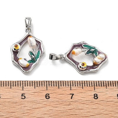 Brass Enamel Pendants KK-B129-23P-1