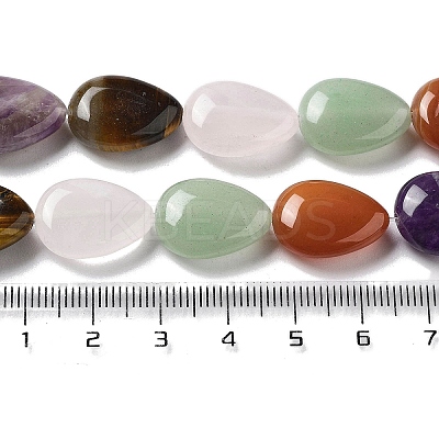 Natural Amethyst & Quartz Crystal & Green Aventurine & Rose Quartz & Red Agate & Tiger Eye Beads Strands G-P528-L13-01-1