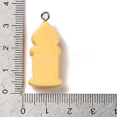 Opaque Resin Pendants RESI-K020-03F-1