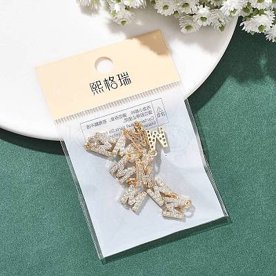 SHEGRACE Brass Micro Pave Clear Cubic Zirconia Pendants XGRQ29963-394G-M-1