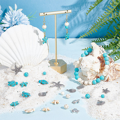 DIY Ocean Theme Bracelet Making Finding Kit DIY-AR0003-08-1