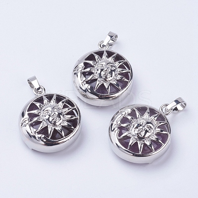 Natural Amethyst Pendants G-K234-C06-1