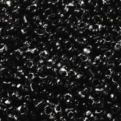 Spray Painted Glass Seed Beads SEED-F005-08A-05-1