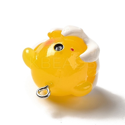 Marine Series Transparent Resin Pendants RESI-E031-02P-01-1