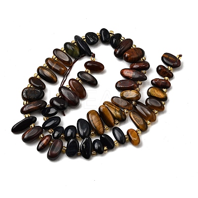 Natural Tiger Eye Beads Strands G-Z091-A15-1