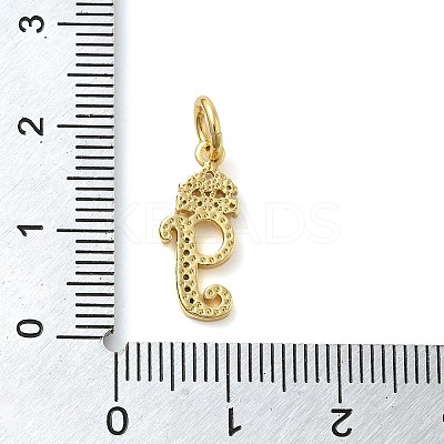 Brass Micro Pave Cubic Zirconia Pendants KK-M273-01G-G-1