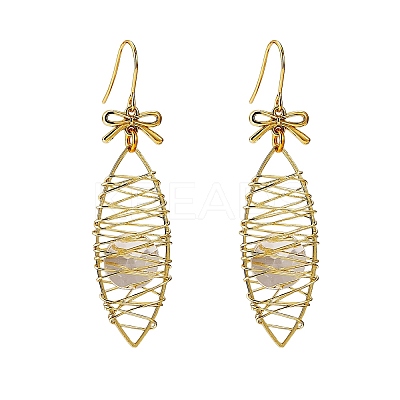 Eco-Friendly Horse Eye Iron Pendants Dangle Earrings EJEW-PH01401-02-1