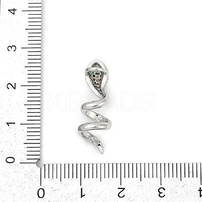 Brass Micro Pave Cubic Zirconia Pendants KK-P302-09P-1