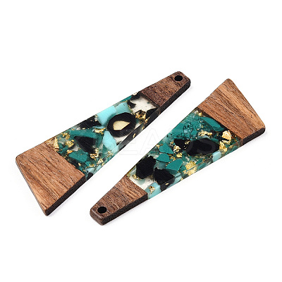 Transparent Resin & Walnut Wood Big Pendants LS-RESI-TAC0017-71-A02-1